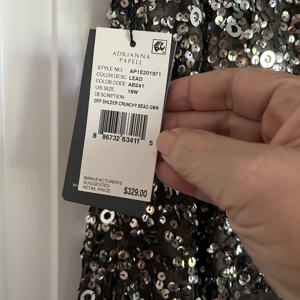 Adrianna Pepprel sequin dress/gown - Picture 2 of 4